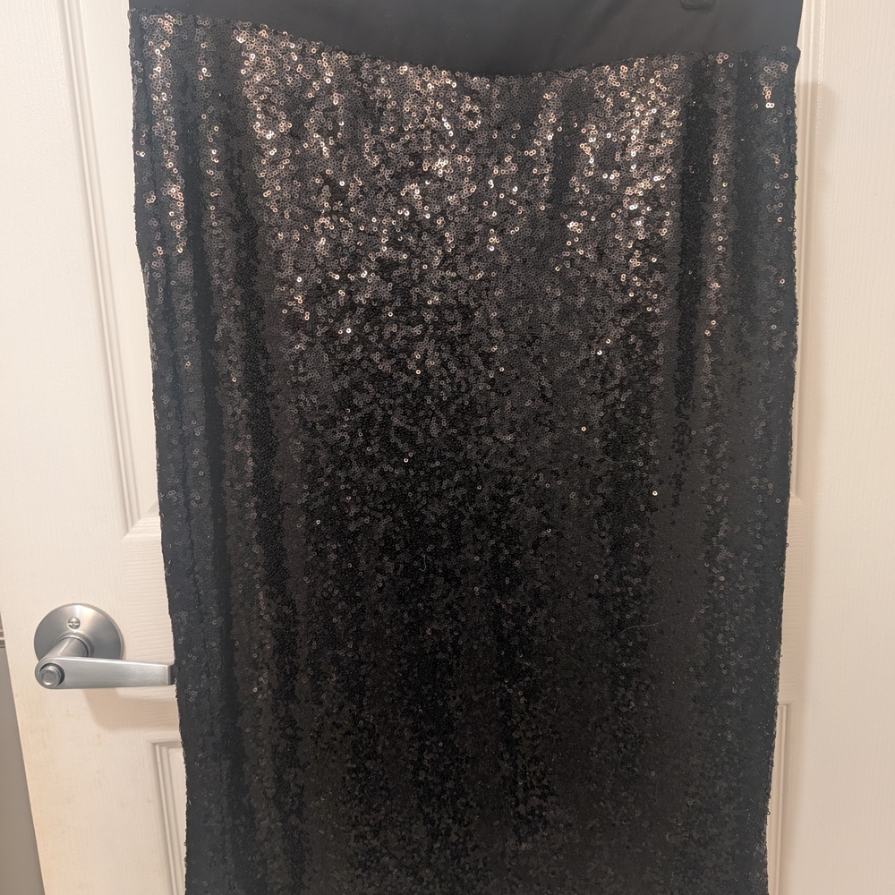 Torrid Black Sequin Pencil Skirt